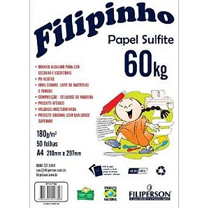 PAPEL UNID DESENHO A4 FILIPINHO 60K 180G