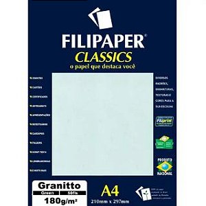 PAPEL UNID A4 GRANITO GREEN 180G (POR UNIDADE)