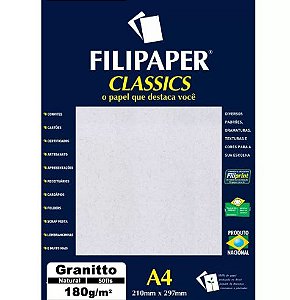 PAPEL UNID A4 GRANITO NATURAL 180G (POR UNIDADE)