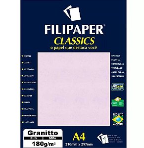 PAPEL UNID A4 GRANITO PINK 180G (POR UNIDADE)