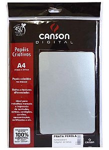 PAPEL UNID A4 METALICO PRATA PEROLA 120G (UNIDADE)