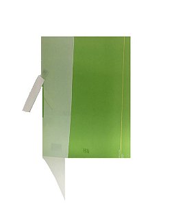 PASTA YES A4 MEIA CANALETA TRANSP - VERDE