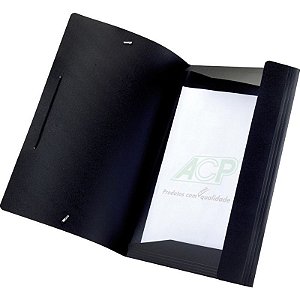 PASTA ACP A4 BLACK PLAST FOSCA - PRETA 4021