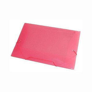 PASTA ACP PLAST TRANSP A5 - VERMELHO 1020