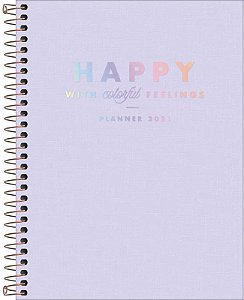 PLANNER 2021 ESP HAPPY - LILAS 80FLS