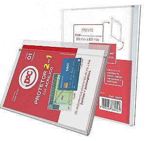 PROTETOR P/ CARTAO E CRACHA 55X88MM - DAC