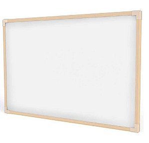 QUADRO BRANCO 60X40 - MOLDURA MADEIRA