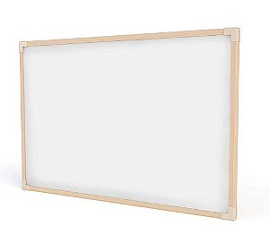 QUADRO BRANCO 90X60- MOLDURA MADEIRA