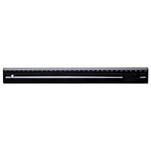 REGUA PLASTICA 30CM PRETA - DELLO