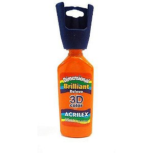 TINTA RELEVO 3D ACRILEX 35ML - LARANJA 517