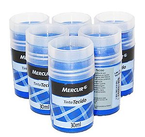 TINTA TECIDO 30ML MERCUR - AZUL SAFIRA 038