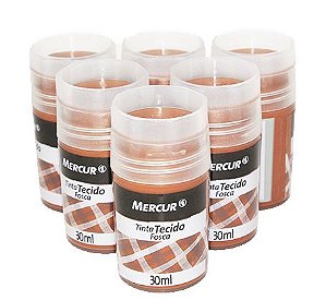 TINTA TECIDO 30ML MERCUR - MARROM AMBAR 047