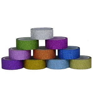 WASHI TAPE GLITTER C/10 UNID.