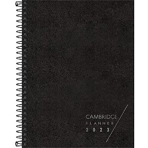 PLANNER 2023 CD ESPIRAL CAMBRIDGE (177MMX240MM) 80FLS - PRETO