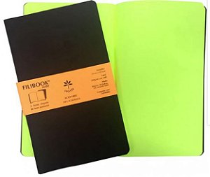 CADERNETA FILIBOOK LUMI S/P CAFE/AMARELO 80G 21X12,5 30FLS - 2 UNIDADES