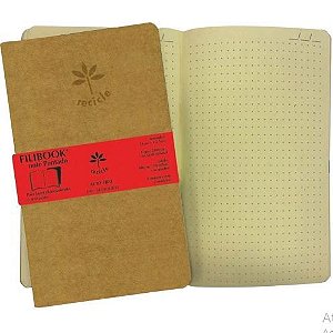 FILIBOOK PONTADO KRAFT/MARFIM 80G 21X12,5CM 30FLS - 2 UNIDADES