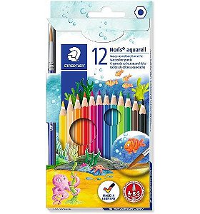 LAPIS DE COR AQUARELAVEL STAEDTLER 12 CORES + PINCEL