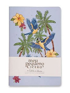 CADERNETA MEU PEQUENO CICERO RIO, ARARAS AZUIS SEM PAUTA 14X21CM