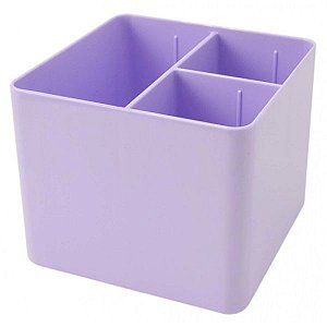 PORTA OBJETOS DELLO COM 3 DIVISORIAS - LILAS PASTEL
