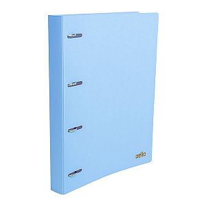 PASTA FICHARIO A4 COM 4 ARGOLAS DELLO LINHO SERENA - AZUL PASTEL