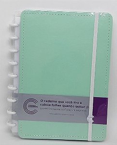 CADERNO INTELIGENTE MEDIO VERDE PASTEL - REF: CIMD3082