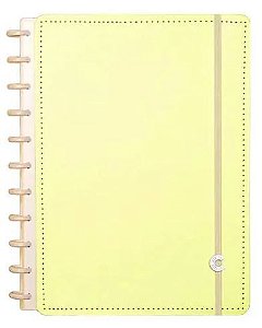 CADERNO INTELIGENTE GRANDE AMARELO PASTEL - REF: CIGD4077
