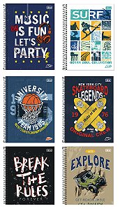 CADERNO TILIBRA A4 ESPIRAL 1M D+ MASC 96FLS - CAPAS DIVERSAS