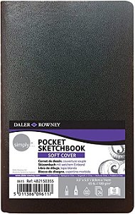 SKETCHBOOK SIMPLY POCKET CAPA FLEX 24FLS DE 100G (89MMX140MM)