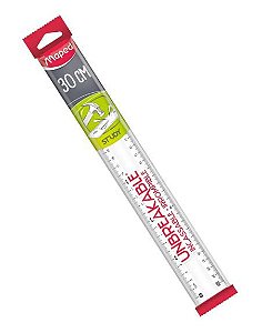 REGUA STUDY UNBREAKABLE 30CM TRANSPARENTE