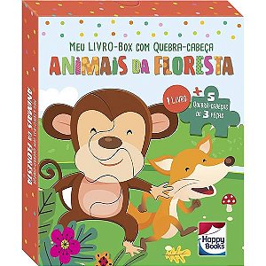 MEU LIVRO-BOX COM QUEBRA-CABEÇA: ANIMAIS DA FLORESTA
