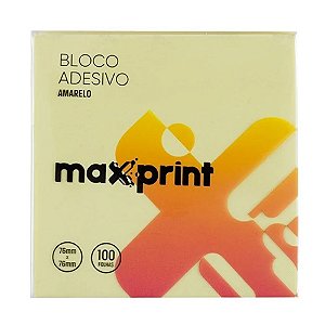 NOTA ADESIVA MAX PRINT 76MM X 76MM AMARELO 100FLS