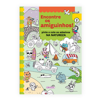 ENCONTRE OS AMIGUINHOS! NA NATUREZA - PINTE E COLE OS ADESIVOS