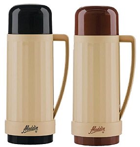 GARRAFA TERM CONTINENTAL 1L PRETA / MARROM