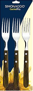 CUCINA MIA GARFO MESA CABO MADEIRA C/3 PCS