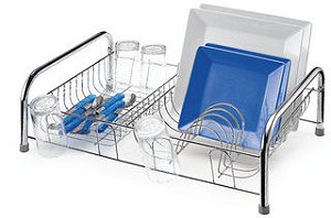 ESCORREDOR MAXIMO C/ PORTA COPOS 54X38X10,5 CM - P/ 10 PRATOS