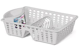 SECADOR DE PRATOS LUXURY BRANCO 53,5X36X12 CM - P/ 11 PRATOS