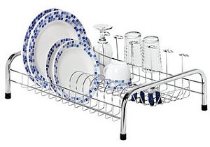 SECADOR RAINHA C/ PORTA COPOS - 51X15X38 CM - P/ 13 PRATOS
