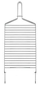 GRELHA DUPLA RETA MEDIA  69 X 25 CM