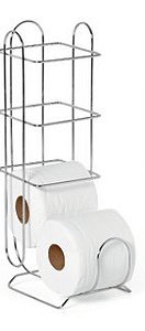 SUPORTE P/ PAPEL HIGIENICO 04 ROLOS - 38X12X22 CM
