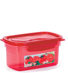 POTE TOMATINHO RETANGULAR C/ TRAVA 850 ML