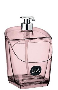 DISPENSER PREMIUM 500ML TRANS ROSA BICO METAL