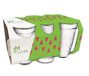 SM ZUMBA COPO 270 ML - JG C/ 6 PCS - CAIXA C/ 8 PEÇAS