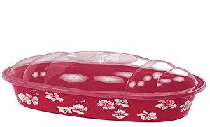 SERVE PAO MARMORE FLORAL - 34 X 19,3 X 15 CM