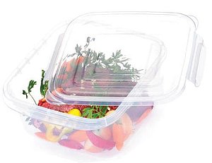 POTE QUADRADO C/ TRAVAS 3,7 LTS - 23,5X25X10,8 CM