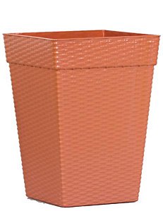 VASO QUADR COLUNA CERAMICO RATTAN 17,5 LTS