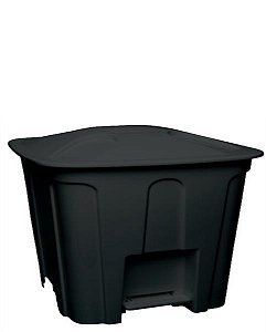 LIXEIRA COM PEDAL 15 LTS - PRETO