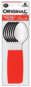 COLOR VERMELHO - COLHER DE MESA C/ 06 PCS