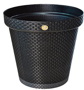 VASO RED RATTAN PRETO 36L