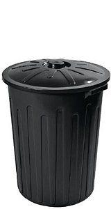 CESTO FECHADO 65 LTS PRETO