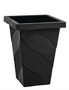 VASO QUADR COLUNA PRETO 19 LTS - 29X44X29 CMS